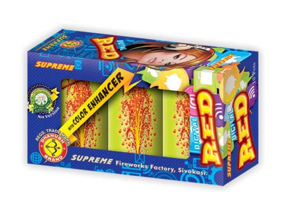 SK Pyro Park DIGITAL RED FOUNTIAN